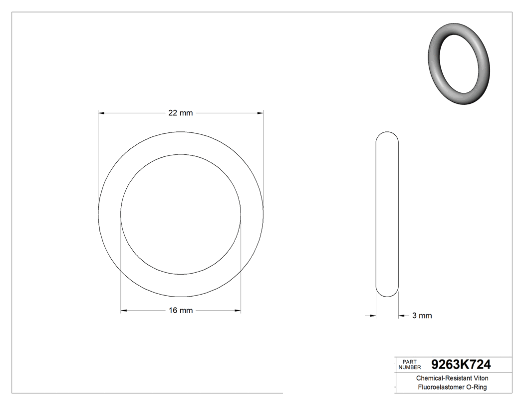 Technical drawing - 9263K724